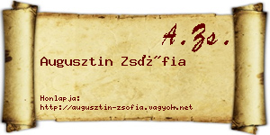 Augusztin Zsófia névjegykártya