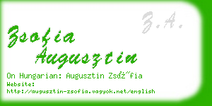 zsofia augusztin business card